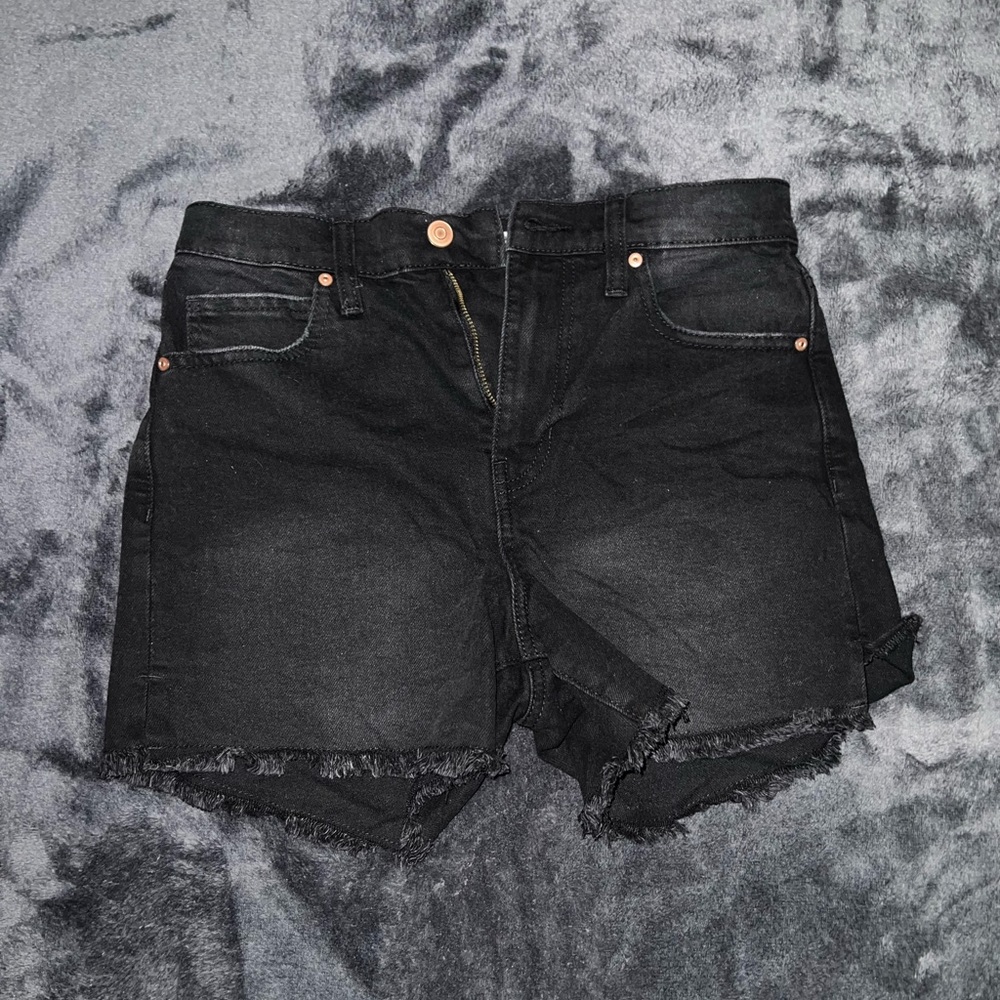 Black Denim Shorts